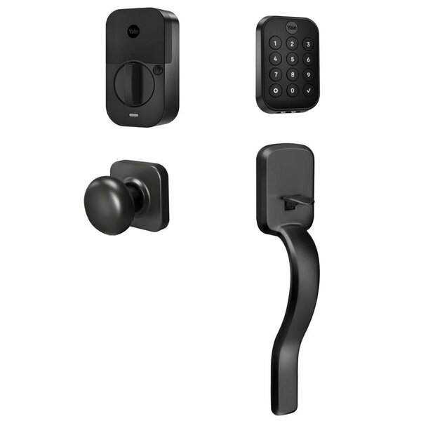 Yale Real Living Yale Assure Lock 2 Bundle with Key Free Keypad Bluetooth Deadbolt, Ridgefield Handleset BYRD430BLERXBSP